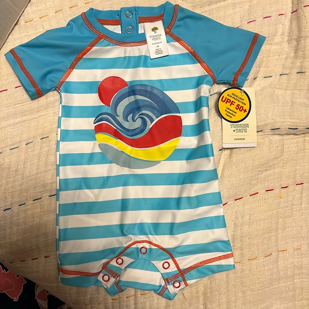 NWT Tucker + Tate swimwear. UPF 50+.  Size 3 month.